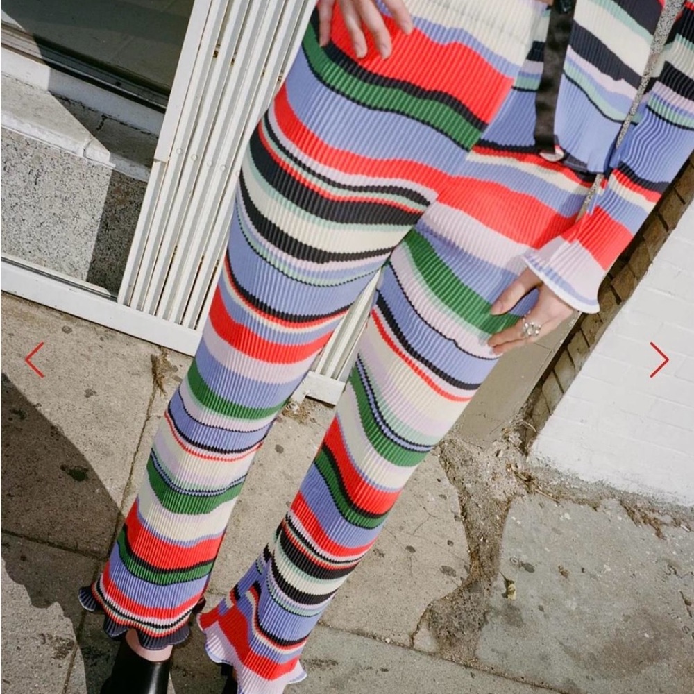 Arthur Apparel stretchy crimped multicolor pants